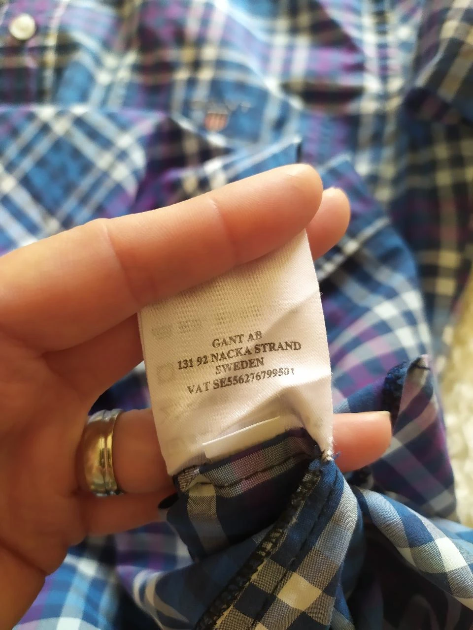 Chemise GANT Alessio Bay Poplin à Carreaux 100% Coton Homme S – photo 15